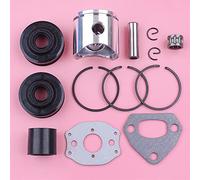 SAANICH Kit de anillos de pistón de 38mm apto for Husqvarna 136 137 141 142 junta de arranque de admisión sello de aceite cojinete de aguja motosierra reemplazar pieza de repuesto