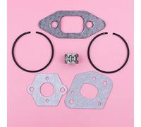 SAANICH Kit de cojinete de aguja de anillo de pistón de junta de carburador compatible con Partner 350 351 352 370 390 repuesto de motosierra Бензопила