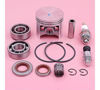 SAANICH Kit de pistón de 47mm apto for motosierra Stihl MS361 1135 030 2005, cojinete de manivela de aguja, válvula de descompresión, anillos de sello de aceite, bujía
