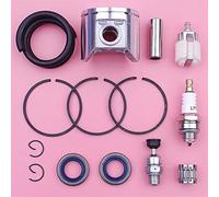 SAANICH Kit de sello de aceite de anillo de pistón de 47mm apto for motosierra Husqvarna 359 357 537157202 válvula de descompresión línea de filtro de combustible cojinete de aguja