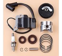 SAANICH Kit de sello de aceite de polea de árbol de levas de bobina de encendido de anillos de pistón de 35mm apto for GX25 25cc motor de 4 tiempos Mini desbrozadora