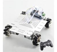 SAANICH Robot de Ruedas Mecanum RC Inteligente de Carga Grande de 30KG, Kit de Chasis de Coche, Plataforma Omni con Controlador PS2 Mega2560 for Proyecto Arduino(Black)