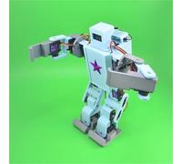 SAANICH Robot humanoide de 12 DOF con Controlador de Voz, Juguete Inteligente for programación gráfica Mixta de código Abierto Arduino(Voice Assemble Kit)