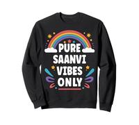 SAANVI Vibes Only Cute Retro Girls SAANVI Name Sudadera