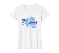 Saarland Old State Alemania Camiseta gráfica económica, Mujer, Blanco, XS