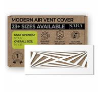 SABA - Cubierta para rejilla de ventilación de color blanco - plexiglás acrílico 8" x 8" apertura del conducto (10" x 10" en total), cubiertas decorativas para paredes y techos, no para uso en suelo, Aria