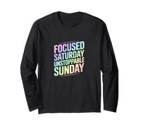 Sabado enfocado Motivación Dominical imparable Manga Larga