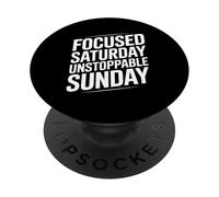 Sabado enfocado Motivación Dominical imparable PopSockets PopGrip Adhesivo
