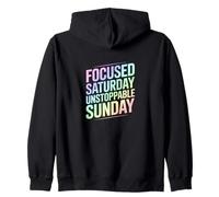 Sabado enfocado Motivación Dominical imparable Sudadera con Capucha