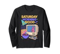 Sábado Mañana Humor Retro TV Dibujos Animados 80s 90s Nostalgia Manga Larga
