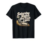 Sábado Noches Dirt Track Lights Stock Car Racing Camiseta