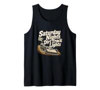Sábado Noches Dirt Track Lights Stock Car Racing Camiseta sin Mangas