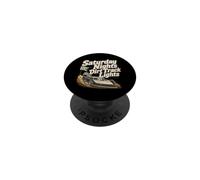 Sábado Noches Dirt Track Lights Stock Car Racing PopSockets PopGrip Adhesivo