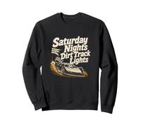 Sábado Noches Dirt Track Lights Stock Car Racing Sudadera
