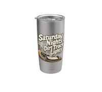 Sábado Noches Dirt Track Lights Stock Car Racing Vaso térmico de acero inoxidable de doble pared