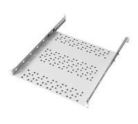 SABAJ M&D Bandeja Rack 19 Pulgadas 1U 600 mm Gris - 25 kg, Regulable | Para armario servidor desde 650 mm, soporte trasero +200 mm, montaje a 4 puntos, perforada, para switch, router, NAS
