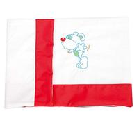 Sábana 100% Algodón Bebé, Hipoalergénica, Transpirable y ecológica. Tacto Suave. 3 Piezas (sábana, Bajera con Gomas Ajustables y Almohada). 100% Fabricación España. (Ratón Malabares, Minicuna 80x50)