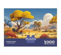 Sabana Africana Rompecabezas 1000 Piezas De Madera para Adultos Y Niños Paisaje Rompecabezas Imposible Mejor Regalo 38x26cm/1000pcs