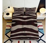 Sábana Ajustable 3D Estampado Cebra Microfibra Bolsillo Profundo Antideslizante Juego Dormitorio Zebra Mattress Fitted Cover Lavable Transpirable Protector 140x200x25cm