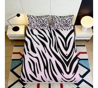 Sábana Ajustable 3D Estampado Cebra Microfibra Bolsillo Profundo Funda colchón Cebra Antideslizante Lavable Dormitorio Adulto 200x200x25cm