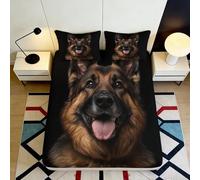 Sábana Ajustable 3D Estampado Perro Microfibra Bolsillo Profundo Antideslizante Funda colchón Perro Lavable Dormitorio 120x200x25cm
