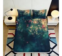 Sábana Ajustable 3D Impresa Nube Galaxia Microfibra Fitted Sheet Adultos Dormitorio Mattress Fitted Cover Estrellado Bolsillo Profundo Antideslizante Lavable Protección Colchón 140x200x25cm