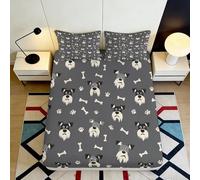 Sábana Ajustable Bulldog Francés 3D Impreso Microfibra Bolsillo Profundo Antideslizante Funda Colchón Patrón Perro Dormitorio 90x200x25cm