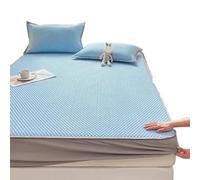 Sábana Ajustable Extra Profunda Juego de sábanas Ajustables for Cama, Suave, con Aire Acondicionado, faldón, Funda Protectora colchón sólida y Lavable(Sky Blue,200x220cm 3pcs)