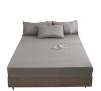 Sábana Ajustable Extra Profunda Juego de sábanas Ajustables Transpirables for Cama Hotel, Suaves y con Bolsillos Profundos, Juego fácil Ajuste for decoración del hogar(Light Gray,150x200cm Sheet 1pc)