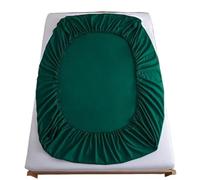 Sábana Ajustable Extra Profunda Sábana Ajustable de algodón con Banda elástica, Funda colchón Color sólido for Cama Individual, Doble, King y Queen(Green,King 193x203x35cm)