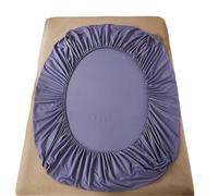 Sábana Ajustable Extra Profunda Sábana Ajustable de algodón con Banda elástica, Funda colchón Color sólido for Cama Individual, Doble, King y Queen(Purple,King 193x203x35cm)