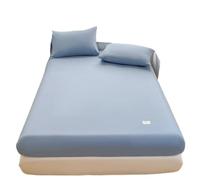 Sábana Ajustable Extra Profunda Sábana Ajustable de Color sólido con Bolsillo Profundo, Juego sábanas 3 Piezas Suave y cómodo, Funda Cama 2 Fundas Almohada(13,90x200cm 3pcs)