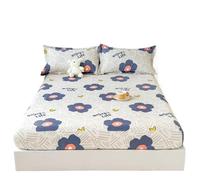 Sábana Ajustable Extra Profunda Sábana Ajustable Estampada for Cama Individual, Doble, tamaño Queen, Funda de colchón con Banda elástica, sábana Suave y cómoda(Color6,180x220x25cm 1pc)