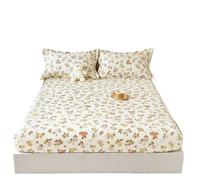 Sábana Ajustable Extra Profunda Sábana Ajustable Estampada for Cama Individual, Doble, tamaño Queen, Funda de colchón con Banda elástica, sábana Suave y cómoda(Color10,140x200x25cm 1pc)