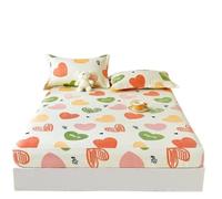 Sábana Ajustable Extra Profunda Sábana Ajustable Estampada for Cama Individual, Doble, tamaño Queen, Funda de colchón con Banda elástica, sábana Suave y cómoda(Color1,90x190x20cm 1pc)