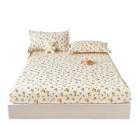 Sábana Ajustable Extra Profunda Sábana Ajustable Estampada for Cama Individual, Doble, tamaño Queen, Funda de colchón con Banda elástica, sábana Suave y cómoda(Color3,90x190x20cm 1pc)