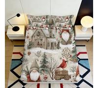 Sábana Ajustable Impresa en 3D Navidad Invierno Microfibra Bolsillo Profundo Antideslizante Dormitorio Santa Mattress Fitted Cover 90x200x25cm