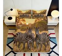 Sábana Ajustable Zebra Sabana 3D Impresa Microfibra Bolsillo Profundo Ropa Cama Antideslizante Cubierta Colchón Zebra Adultos 140x200x25cm