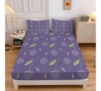 Sabana Bajera 135x190 Hojas de Dibujos Animados de Diente de LeóN SáBana Bajera Ajustable para Cama 135 - Sabana Microfibra Suave para ColchóN de 30cm de Altura con Funda de Almohada sd1824