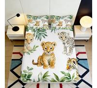 Sábana Bajera 3D Animales Lindo Microfibra Bolsillo Profundo Ropa de Cama Animal Mattress Fitted Cover Elástico Lavable Dormitorio 140x200x25cm