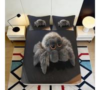 Sábana Bajera 3D Impresa Araña Bonita Microfibra Bolsillo Profundo Antideslizante Cama Envolvente Funda Mattress Fitted Cover Lavable Dormitorio Adultos 180x200x25cm