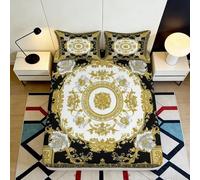 Sábana Bajera 3D Impresa Barroca Microfibra Bolsillo Profundo Goma Elástica Baroque Mattress Fitted Cover Antideslizante para Dormitorio 180x200x25cm