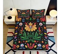 Sábana Bajera 3D Impresa Floral Microfibra Antideslizante Bolsillo Profundo Conjunto De Cama Floral Cubierta Ajustada Lavable para Adultos 120x200x25cm
