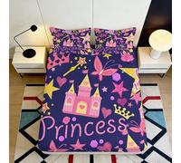 Sábana Bajera 3D Printing Castillo Princesa Microfibra Antideslizante Bolsillo Profundo Dormitorio Princess Mattress Fitted Cover para Todas Las Edades 180x200x25cm