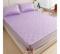 Sábana bajera acolchada de sensación fresca, protector de colchón transpirable y transpirable para verano, suave, antideslizante, funda de cama de refrigeración para habitación con aire acondicionado