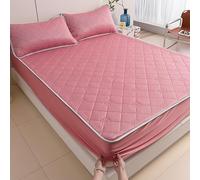 Sábana bajera acolchada de sensación fresca, protector de colchón transpirable y transpirable para verano, suave, antideslizante, funda de cama de refrigeración para habitación con aire acondicionado