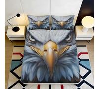 Sábana Bajera Ajustable 200x200 cm Estampado Águila Feroz Microfibra Suave con Bolsillo Profundo 30 cm Antideslizante Dormitorio Aves Mattress Fitted Cover