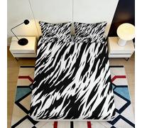 Sábana Bajera Ajustable 3D impresión Cebra Microfibra Antideslizante Bolsillo Profundo Protector de colchón Zebra Mattress Fitted Cover Lavable 200x200x25cm
