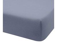 Sábana Bajera Ajustable algodón 100% Punto Jersey (para Cama de 180x190/200, Tejano)