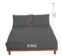 Sábana Bajera Ajustable con Cable de conexión a Tierra de 15 pies, tamaño King, 5% Fibra de Plata y 95% Fibra de algodón, sábana de Cama conductora a Tierra para un Mejor sueño, protección EMF